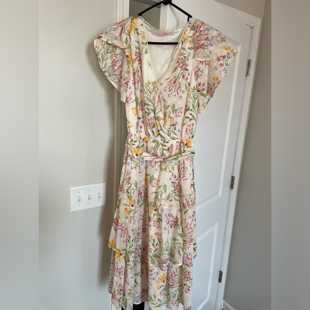Baltic Born Stacia Tiered Floral Midi Dress
